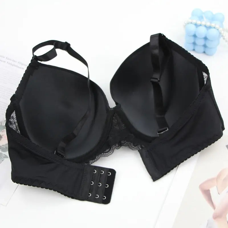 2024 New Sexy Lace Bow Bras For Women Push Up 34/75 36/80 38/85 40/90 42/95 44/100 BCDE Cup Undrwear Plus Size Linger