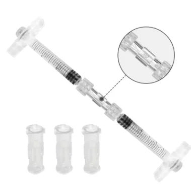 10/20/50/100Pcs Double Helix Luer Syringe Connector Sterile Transparent Pneumatic Parts PP Material Leak Proof Drug Guide Device