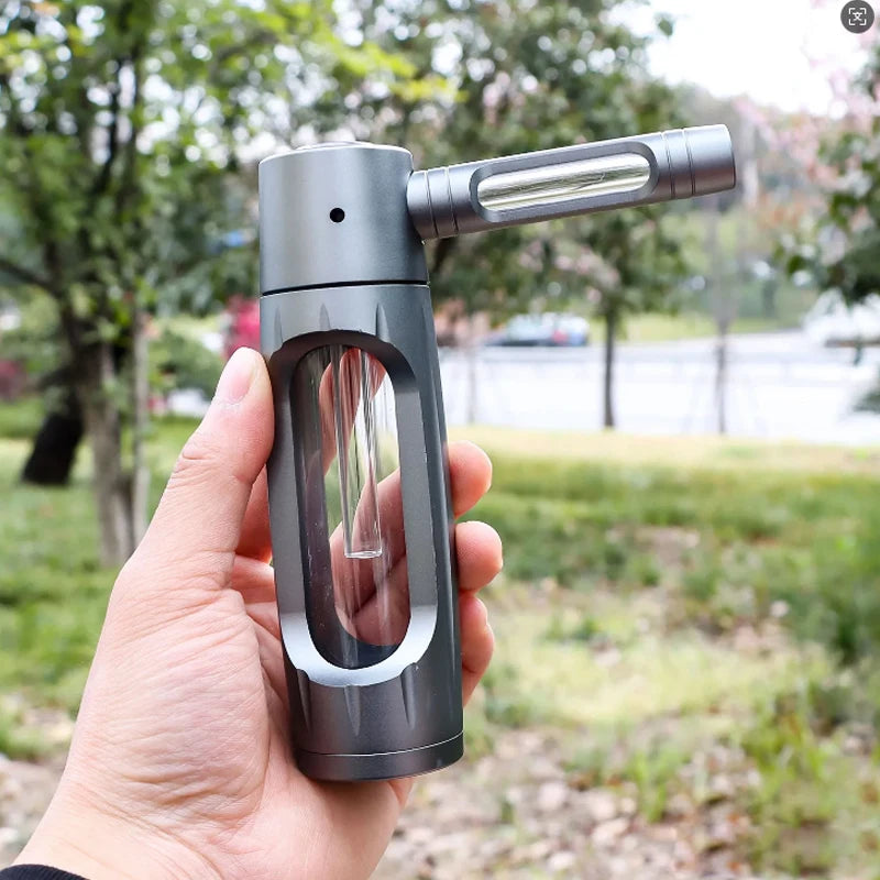 6″ Metal Aluminum Glass Bubbler Water Pipe Mini Smoking Bottle Portable Hookah Shisha Tube Filter (Ship within 24 hours)
