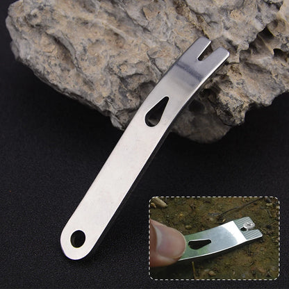EDC Gear Stainless Steel Mini Crowbar Prybar Pry Bar Pocket Tool Camp Gadget Outdoor Utility Multi Multipurpose Camping Gadgets