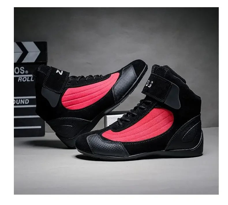 Outdoor Motorcycle Riding Shoes Anti Slip Go Kart Training Shoes Motorcycle Travel Off-road Shoes for Men Motocross Boots