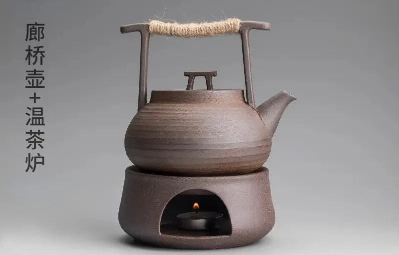 350ml Japanese Style Teapot Handmade Retro Coarse Pottery Stoneware Kungfu Tea Ceremony Portable Tea Maker Ceramic Teapot Teaset