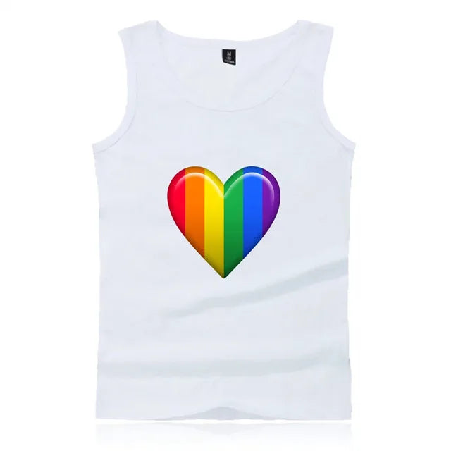Fashion LGBT Love men tank top LGBT Flag fitness sleeveless shirt Lesbian Gay summer vest LGBT pride tank tops Men's clothing