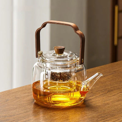 GIANXI Glass Boiling Teapot Chinese Kung Fu Tea Set High Temperature Tea Brewing Special Samovar Teapot Health Pot