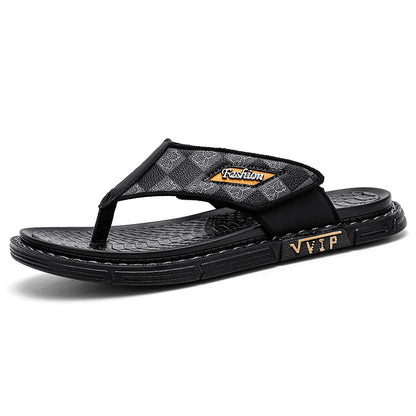 Men's high-quality beach shoes summer outdoor casual flip-flops sandals soft-sole non-slip comfort fashion dual-purpose slippers