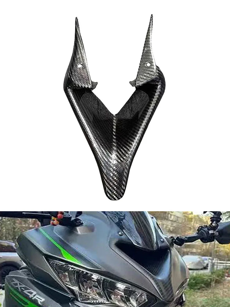 Carbon Fiber For KAWASAKI Ninja ZX4R ZX4RR ZX-4R ZX25R Front Air Wing Bird Beak Inlet Lower Fairing Kit Front Air intake Cover