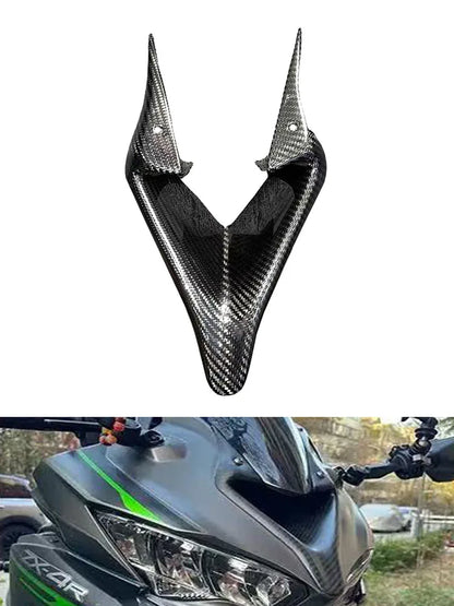 Carbon Fiber For KAWASAKI Ninja ZX4R ZX4RR ZX-4R ZX25R Front Air Wing Bird Beak Inlet Lower Fairing Kit Front Air intake Cover