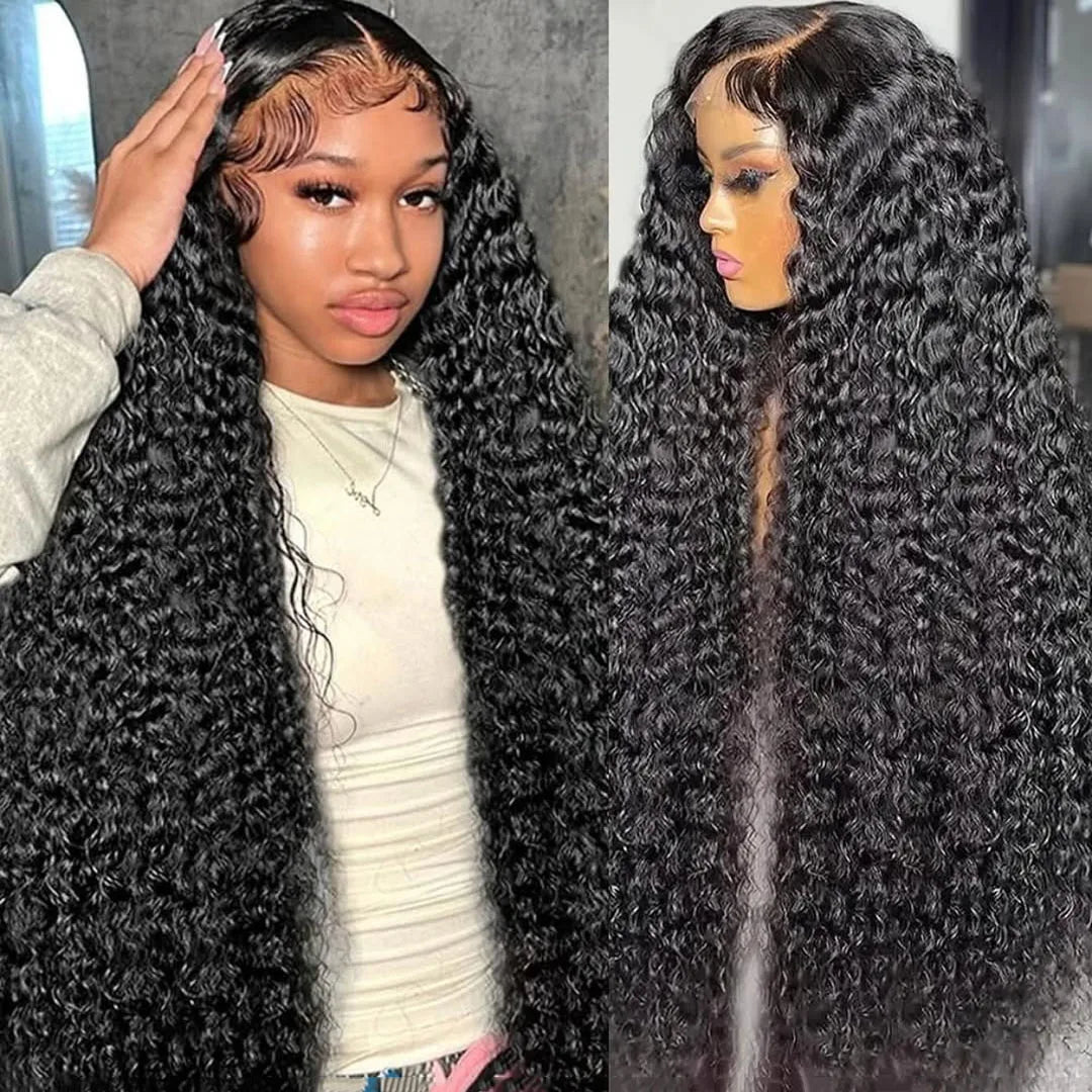40 42 Inch Curly Wigs Deep Wave 13x4 13x6 Hd Lace Frontal Wigs Human Hair Water Wave 360 Lace Front Wig Remy Brazilian For Women