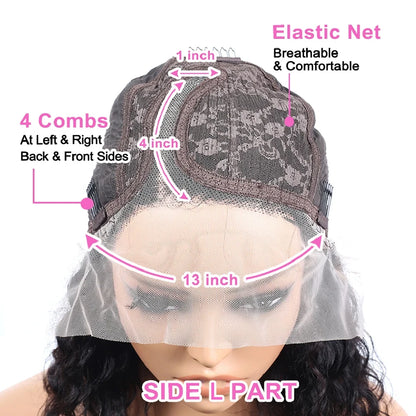 Bob Wig Human Hair 13X4 Lace Front Wigs 180% Density Straight Short Bob Frontal Wig L/T/4x4 Lace Wig Pre Plucked Natural Hair