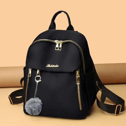 Simple Large Capacity Unisex Black Travel Backpack - Harajuku & High Street Style Student Backpack