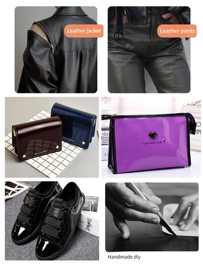 Pvc Patent Leather Fabric By The Meter for Jacket Skirt Bag Clothes Diy Sewing Cloth Waterproof Slightly Hard Wearable Glossy