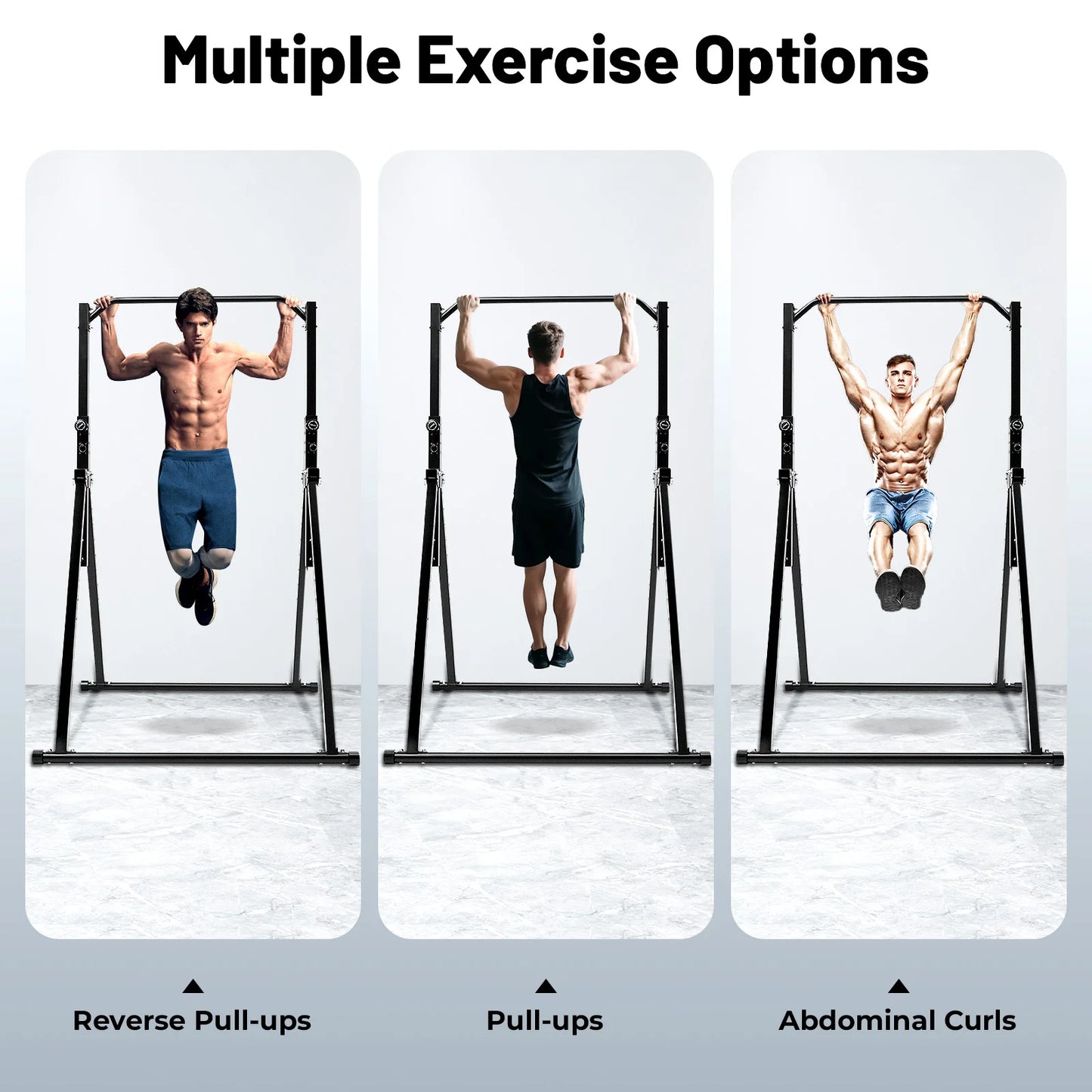 Power Tower Pull Up Bar Dip Station Assistive Trainer for Home Gym Strength Training Workout Equipment 440lb