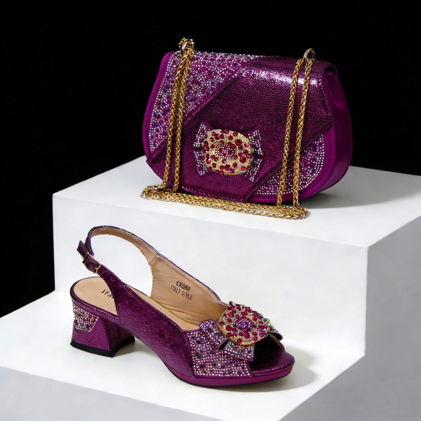 Venus Chan 2026 Elegant Women's Rhinestone Peep Toe High Heels Sandals - Italian Design with Matching Bags in Brown Color