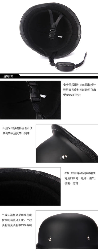 World War II German style motorcycle helmet capacetes open face retro cascos para moto