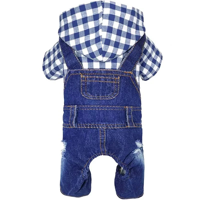 Dog Denim Overalls Puppy Jean Small Dog Costumes Pet Jean Jumpsuit Shirts Pants One-piece Outfits for Small medium Dogs