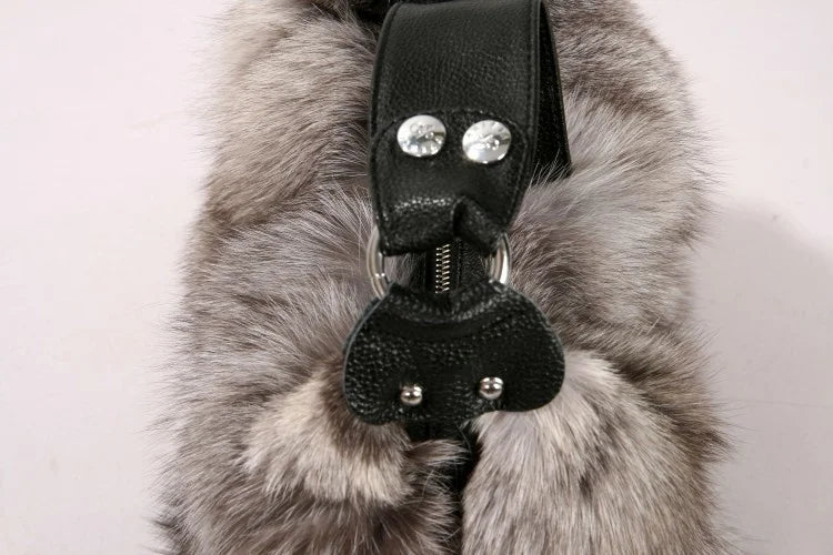 Winter Fox Fur Bag Women's Fur Bag Fashion Fur Handbag Ladies Bags Purses Women Shoulder Bag Real Silver Fox Fur Messenger Bags