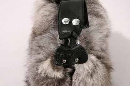 Winter Fox Fur Bag Women's Fur Bag Fashion Fur Handbag Ladies Bags Purses Women Shoulder Bag Real Silver Fox Fur Messenger Bags