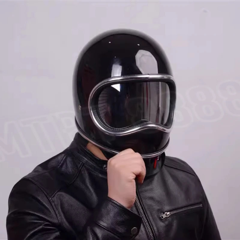 HOT Korea Japan Style Moto Helmet Fiberglass Shell Moto Helmet DAVID 2 Series Rider Gears Vintage Capacetes Cascos Para Moto