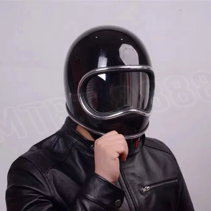 HOT Korea Japan Style Moto Helmet Fiberglass Shell Moto Helmet DAVID 2 Series Rider Gears Vintage Capacetes Cascos Para Moto