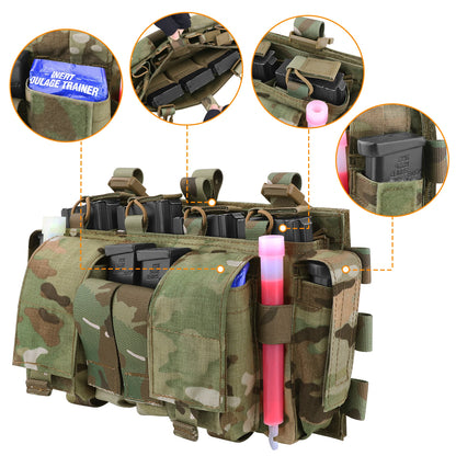 KRYDEX SCARAB Plate Carrier Tactical Heavy Duty Modular MOLLE Vest With 556 Magazine Pouch Placard For Outdoor Hunting