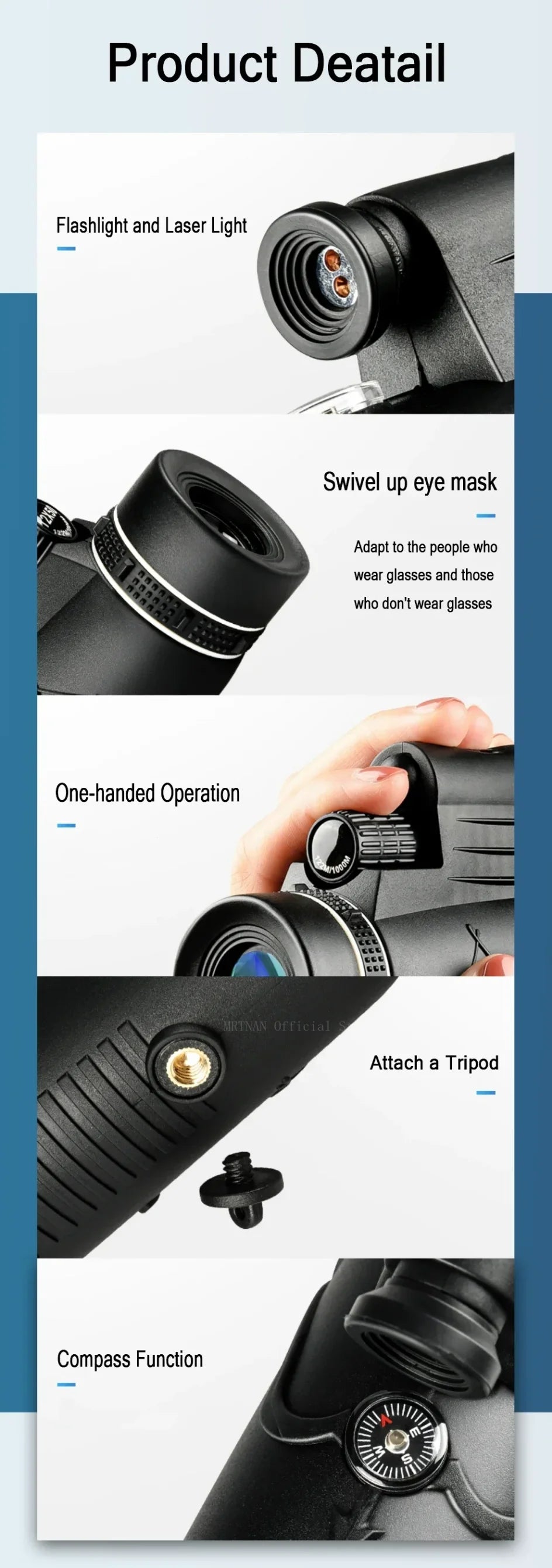 50x60 Powerful Zoom HD Bak4 Portable Powerful Binoculars Long Range Professional Telescope Monocular for Hunting