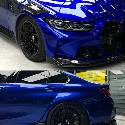 Premium Candy Gloss Metal Dark Blue Vinyl Car Wrap Adhesive Film Decal with Air Release Bubble