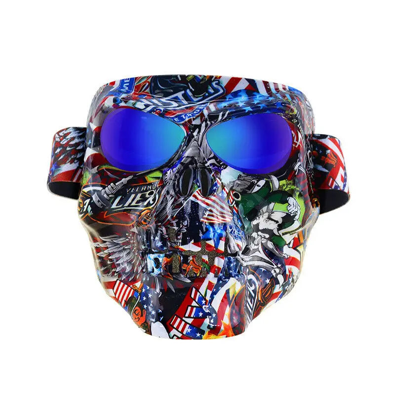 Dirt Bike Racing ATV Racing Halloween Eyewear Shield Skull Face Mask For Eyewear Motorbike