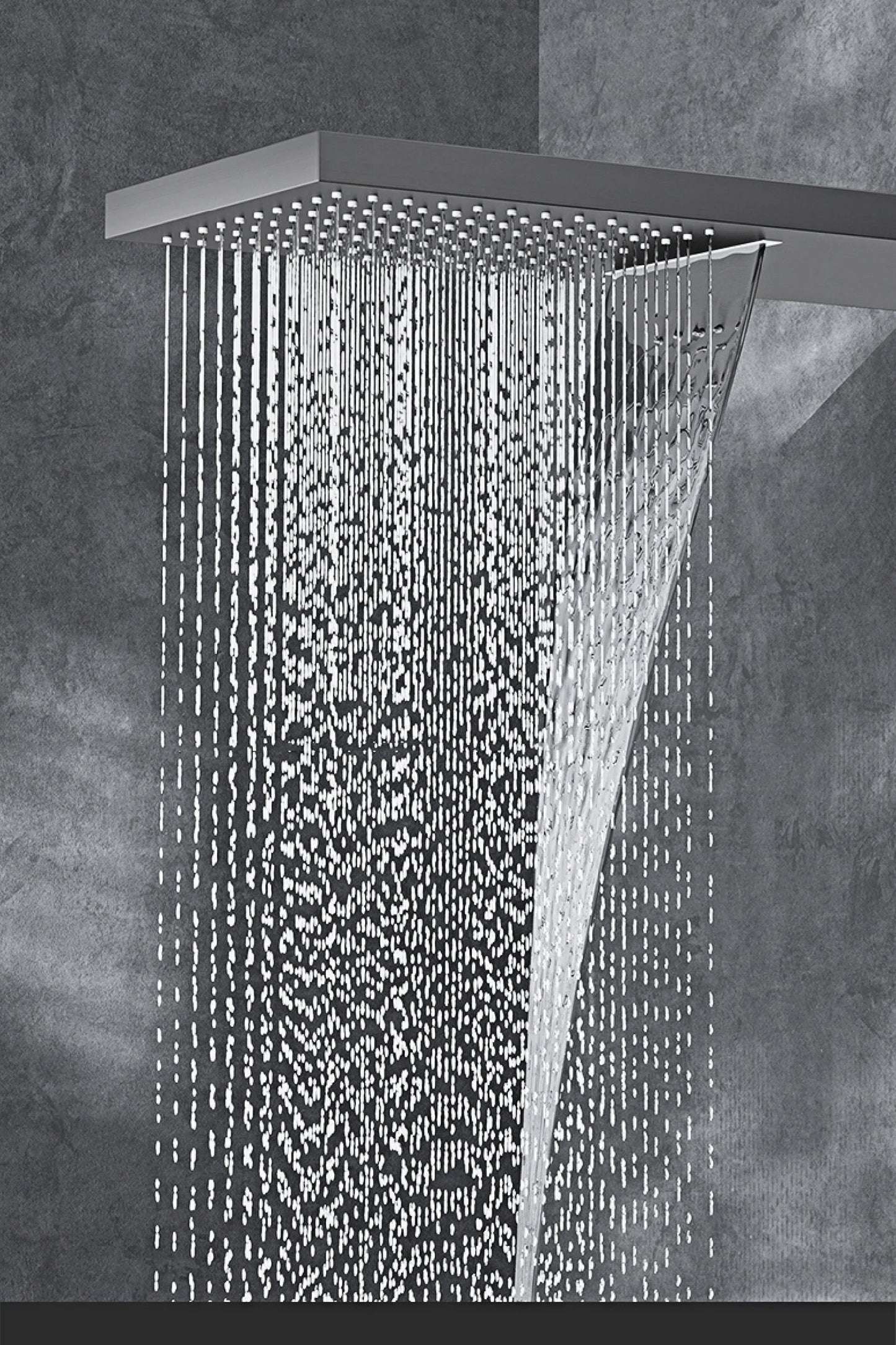 Luxury  black brass shower system wall-mounted LED digital display design Cold & hot dual-control 4-function ceiling shower Tap