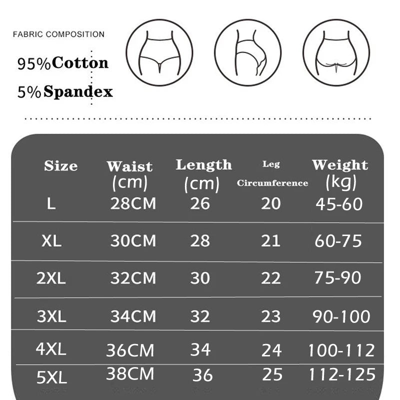 2Pcs Plus Size Women's Cotton Underwear High Waisted Tummy Control Panties Full Coverage Briefs Jacquard Ladies Panty Shaper