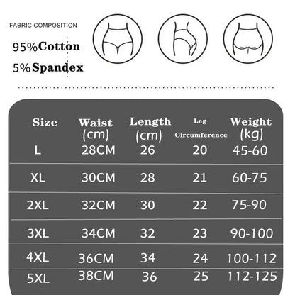 2Pcs Plus Size Women's Cotton Underwear High Waisted Tummy Control Panties Full Coverage Briefs Jacquard Ladies Panty Shaper