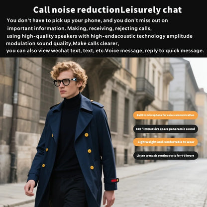 SENBONO Audio Smart Glasses With Open Ear Headsets Hands-Free Call Sunglasses Anti-blue Light Glasses For Xaomi Android IOS