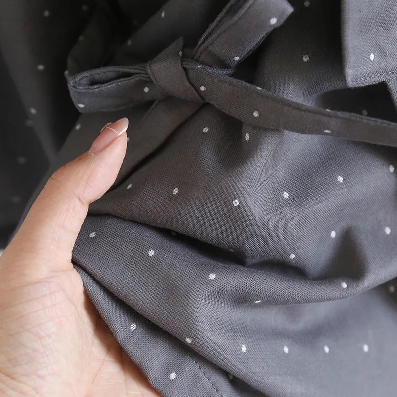 Kimono Robes Pajamas Set for Spring Autumn and Summer Thin Men's Cotton Loose Fit Large Size Half Sleeve Sleepwear Set