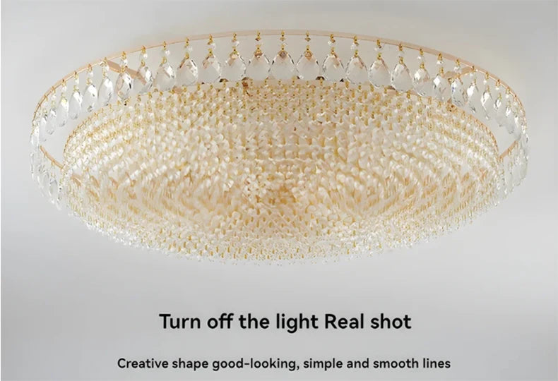 Big Luxury Crystal LED Ceiling Chandeliers for Living Room New Gold Hanging Lamps for Ceiling Modern Home Decor Lustre Lighting
