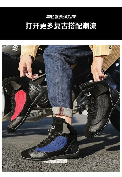 Outdoor Motorcycle Riding Shoes Anti Slip Go Kart Training Shoes Motorcycle Travel Off-road Shoes for Men Motocross Boots