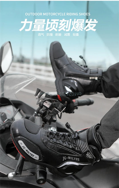 Boots For Motorcyclist Man Women Waterproof Enduro Motorcycle Boots Motorcycle Shoes Moto Hombre Anti-Fall Riding Short Boots