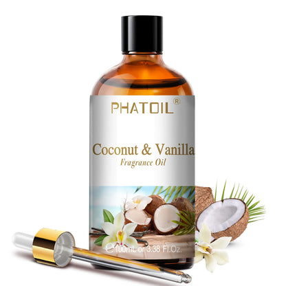 PHATOIL Passion Fruit Fragrance Oil 100ml Tropical Fruity Scent Watermelon Peach Coconut & Vanilla Premium Aromatherapy Oils