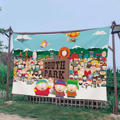 Cartoon S-South P-Park Cute Flag For Picnic Party Art Home Decoration Outdoor Camping Banner