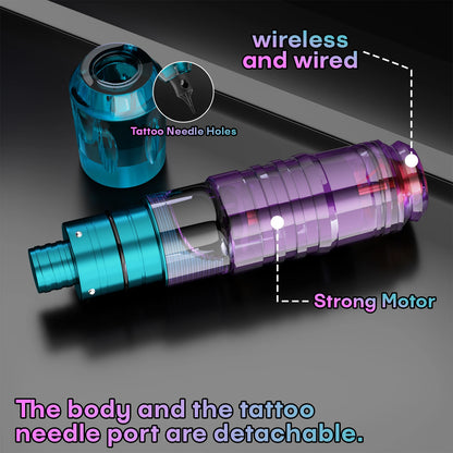 TRO Tattoo Kit Lightweight  Tattoo Pen Kit For Permanent Makeup Tattoo Machine Kit Wireless Tattoo Power Supply Tattoo Kit