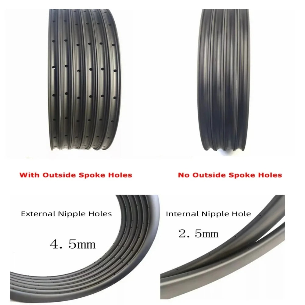 29er MTB Carbon Rims 30/33/36/40mm Width 30mm Hight Super Light Tubeless/Hookless 29ER MTB Carbon Rims