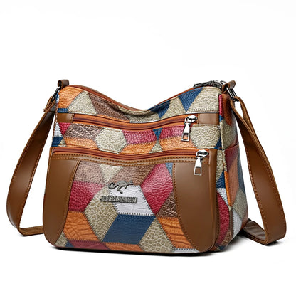 PU Leather Armpit Bags for Women, Shoulder Crossbody Bag, Ladies Vintage Underarm Handbags Suitable for mothers Mom to use