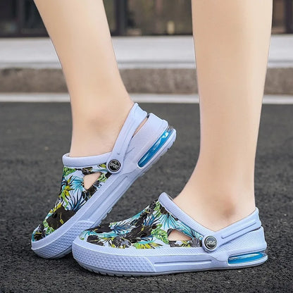 Women's Ethnic Shoes Clogs Soft Sole Two-way Wear for Beach Mules and Pool Women Garden Slides Indoor Nursing Clogs Sandals
