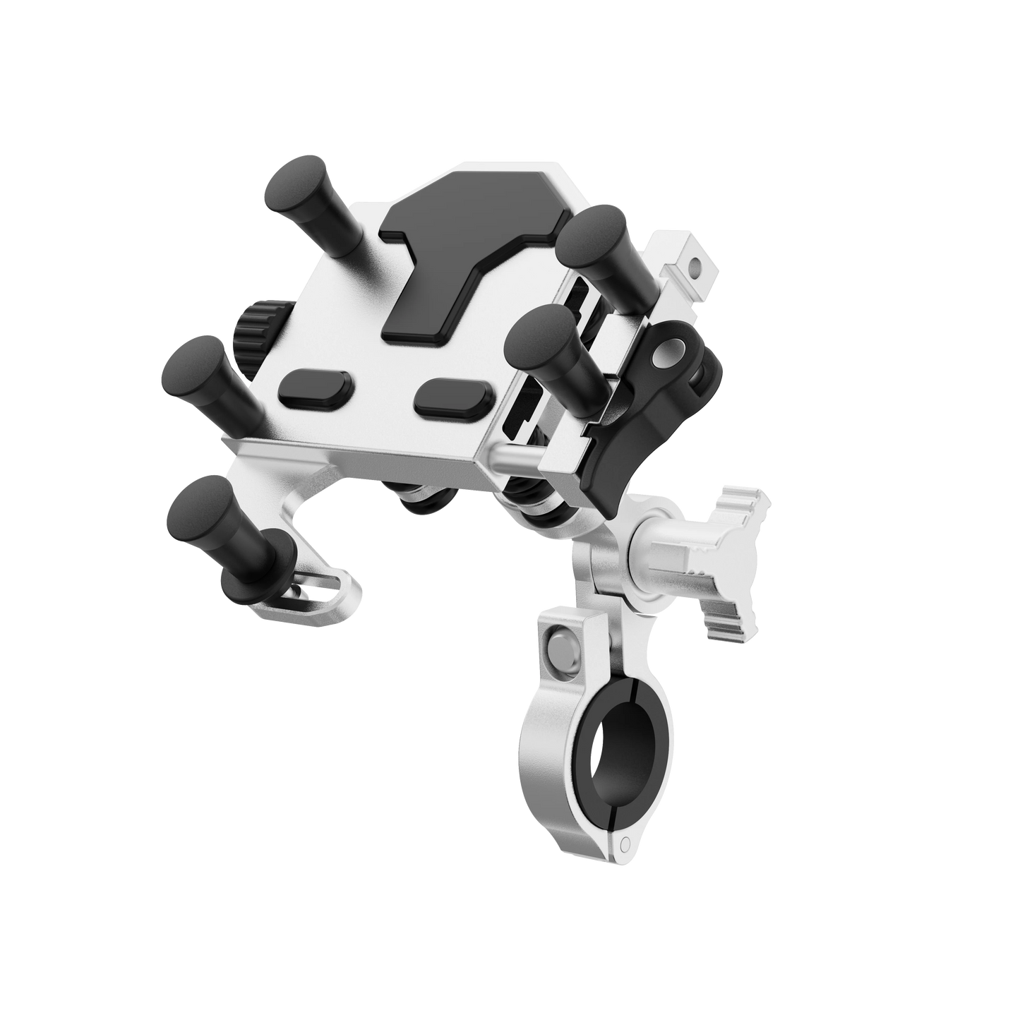 Motorcycle Phone Holder Universal Alloy Shock-Absorbing Motos Bicycle Handlebar Navigation Bracket 360° Rotary Adjustable Stand