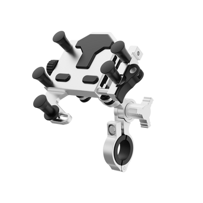 Motorcycle Phone Holder Universal Alloy Shock-Absorbing Motos Bicycle Handlebar Navigation Bracket 360° Rotary Adjustable Stand