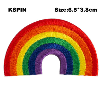 Nonbinary Bear Pride Asexual Gender Fluid Flag Transgender Pride Embroidery Patches Iron on Patch Saw on Patches