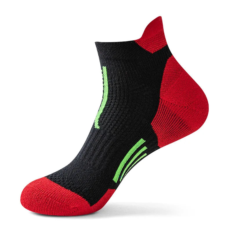 2023 New Men Sports Socks Professional Outdoor Basketball Cushion Terry Towel Bottom Non-Slip Running Breathable Socks
