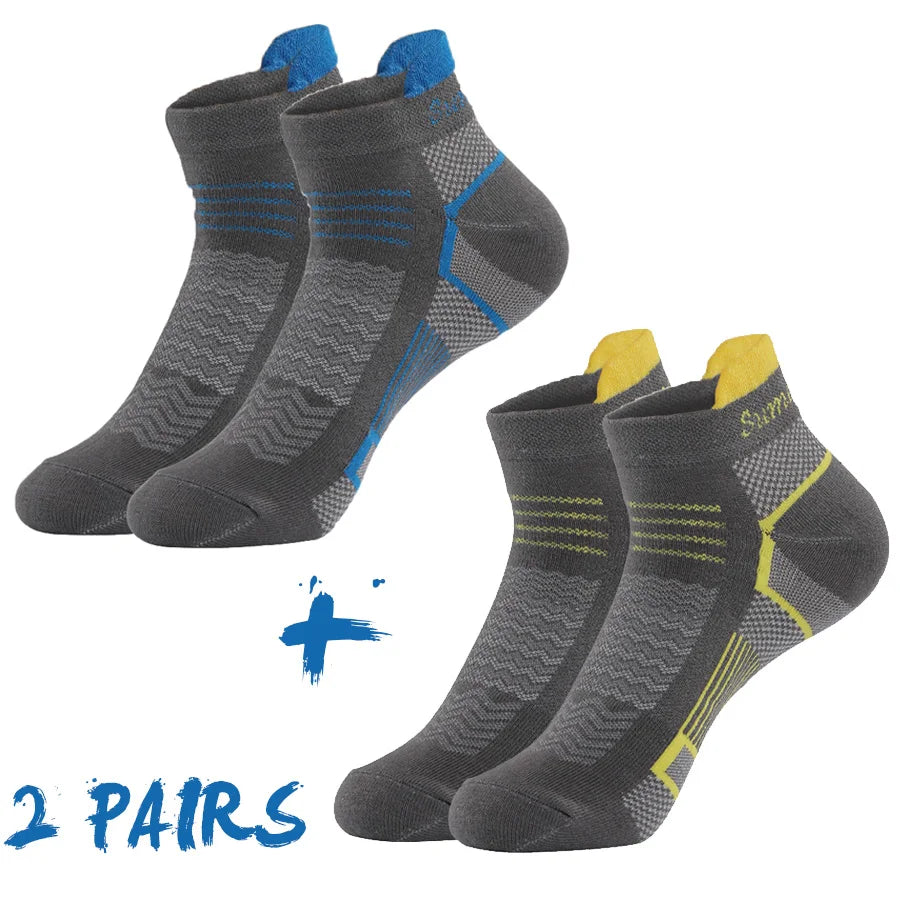 2 Pairs/Lot Running Socks Men Sport Outdoor Casual Cotton Red Stripes Compression Black Colorful Sock Male Gifts 21 Colors