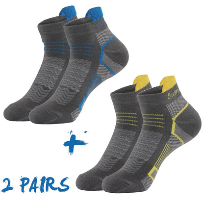 2 Pairs/Lot Running Socks Men Sport Outdoor Casual Cotton Red Stripes Compression Black Colorful Sock Male Gifts 21 Colors
