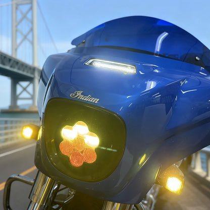 2019-2023 For Indian Chieftain Limited Dark Horse Brightness Auxiliary Lamp Fitment LED Motorcycle Fairing Vent Insert Light