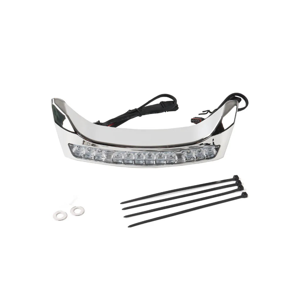New Motorcycle GOAT-E LED Fairing Light Chrome Amber/White For Harley CVO Electra Street Glide Ultra FLHXU FLHX FLHXSE 2024 2025
