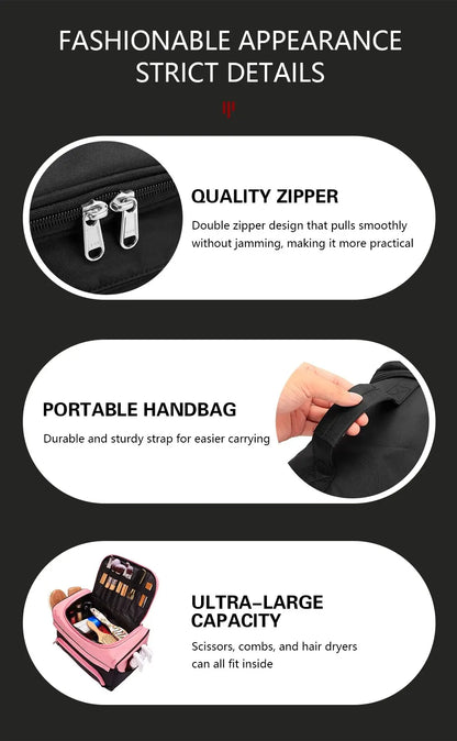 Professional Makeup Bag Salon Nail Tattoo Tool Storage Case Beauty Cosmetic Organizer Portable Hairstylist Travel Bag